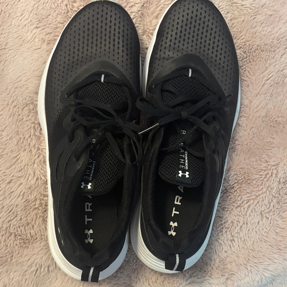 Under Armour Black and White Athletic Shoes